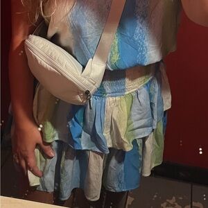 Blue and Green Tie-Dye Romper